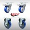 Service Caster 4 Inch SS Blue Polyurethane Top Plate Caster Lock Brake 2 Rigid SCC, 2PK SCC-SSTTL20S414-PPUB-BLUE-2-R-2 - alternate 6